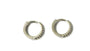 White Cz Silver Huggies Earring