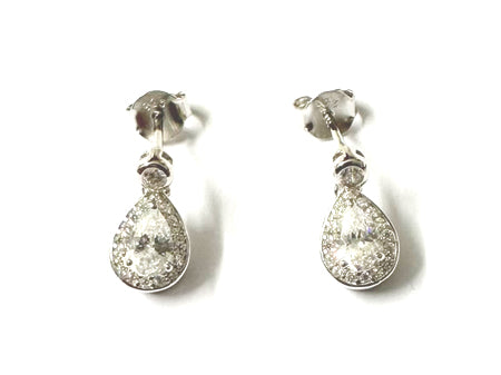 A White Cubic Zirconia Earring.
