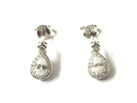 A White Cubic Zirconia Earring.