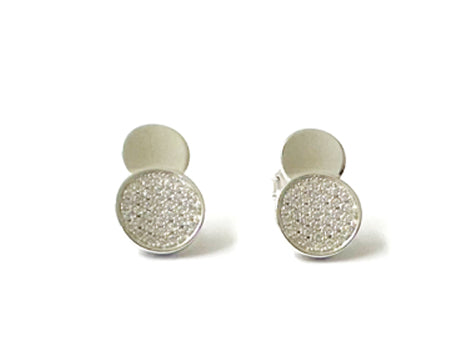 White Cubic Zirconia Silver Earring.