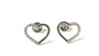 White Cubic Zirconia Silver Heart Earring.