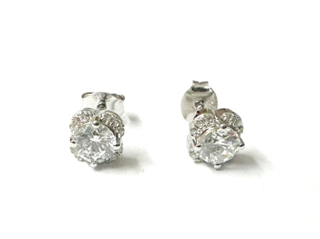 White Cubic Zirconia Earring