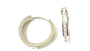 White Cz Silver Hoop Earring