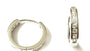 White Cz Silver Hoop Earring