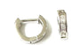 White Cz Silver Hoop Earring