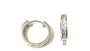 White Cz Silver Hoop Earring