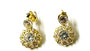 A White Cubic Zirconia Silver Yellow plated Earring.