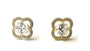 Silver With Yellow Gold Plate Earring