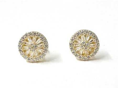 Silver with Yellow Gold Plate Earring