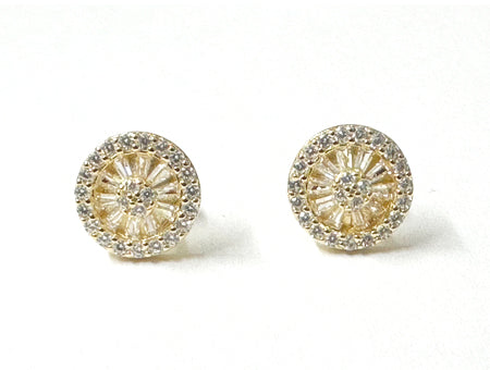 Silver with Yellow Gold Plate Earring