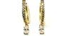 White Cz Yellow Plated Silver Huggies Earring