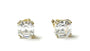 A Yellow Plated Silver White Cubic Zirconia Earring