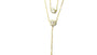 White Cubic Zirconia Gold Plated Silver Necklace.
