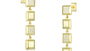 White Cubic Zirconia Gold plated Silver Earring.