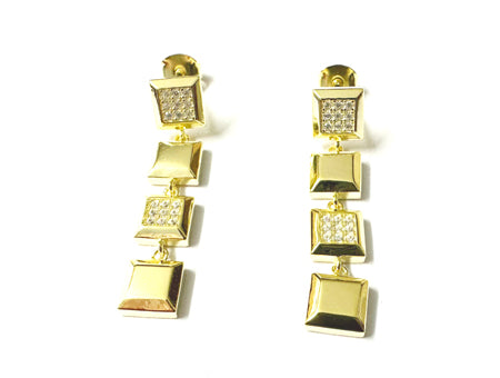 A Yellow Gold Plated Silver Cubic Zirconia Necklace