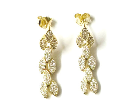 A Yellow Gold Plated Silver Cubic Zirconia Bracelet