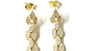 Yellow Plated Silver White Cubic Zirconia Earring.