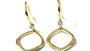 Yellow Plated Silver White Cubic Zirconia Earring.