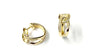 Yellow Plated Silver White Cubic Zirconia Hoop Earring.
