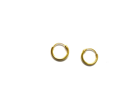 Yellow Gold Plated Sleeper Earrings  1.2 X 12
