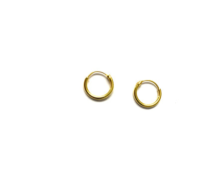 Yellow Gold Plated Sleeper Earrings  1.2 X 12