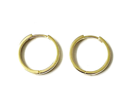 A Yellow Plated Silver Hoop Earring