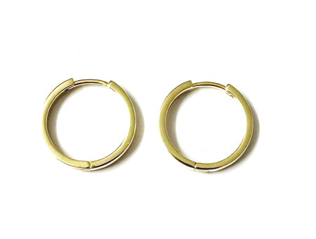 A Yellow Plated Silver Hoop Earring