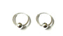 Silver Hoop Earring With Moveable Ball 1.5×16 mm with 6mm Ball