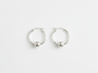 Silver Hoop Earring With Moveable Ball 1.5×16 mm with 6mm Ball