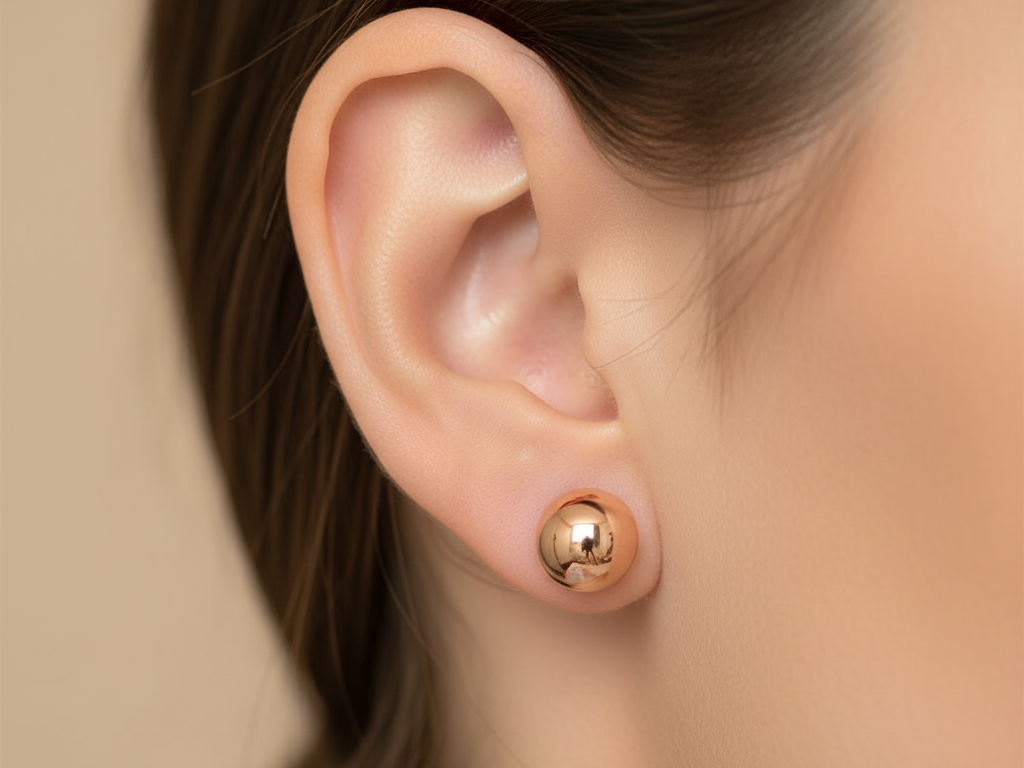 Silver with Rose Gold Plate Earring