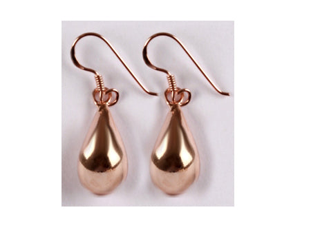 Silver with Rose Gold Plate Earring 10×12 mm