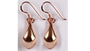 Silver with Rose Gold Plate Earring 10×12 mm