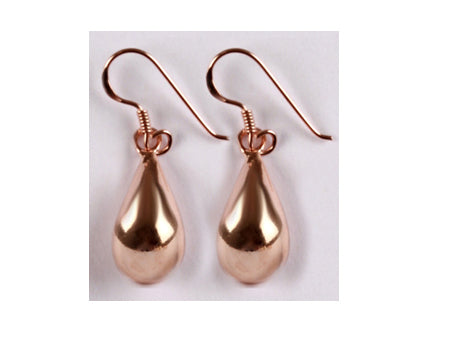 Silver with Rose Gold Plate Earring 10×12 mm