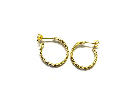 Yellow Gold Plated Sleeper Earrings