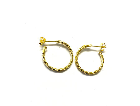 Yellow Gold Plated Sleeper Earrings