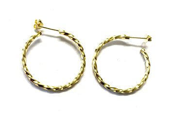 Yellow Gold Plated Sleeper Earrings