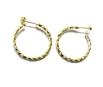 Yellow Gold Plated Sleeper Earrings