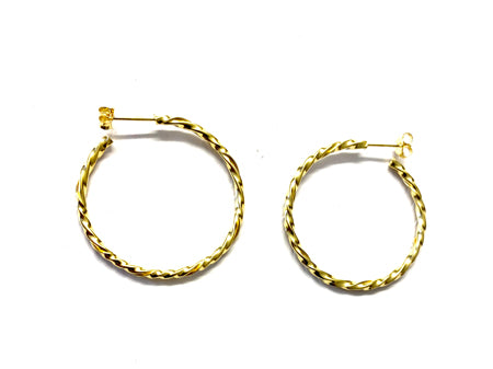 Yellow Gold Plated Sleeper Earrings
