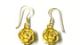 Yellow Plated Silver Flower Earring