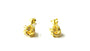 A Yellow Plated Silver 8mm Stud Earring
