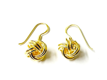 A Yellow Plated Silver 10mm Drop Earring