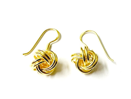 A Yellow Plated Silver 10mm Drop Earring