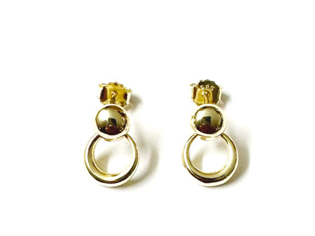 A Yellow Plated Silver Earring