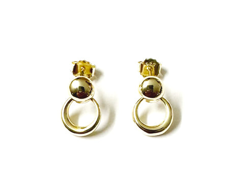 A Yellow Plated Silver Earring