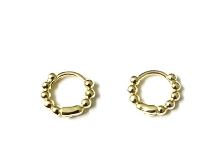 A Yellow Plated Silver 10mm Hoop Earring