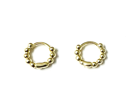 A Yellow Plated Silver 10mm Hoop Earring