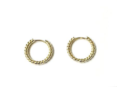 A Yellow Plated Silver 18mm Hoop Earring