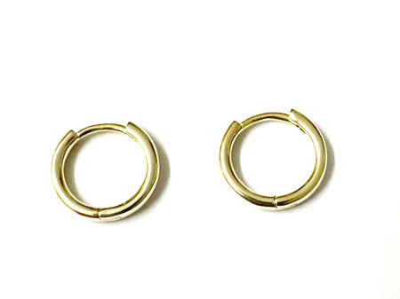 A Yellow Plated Silver 12mm Hoop Earring