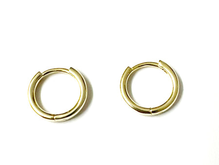 A Yellow Plated Silver 12mm Hoop Earring