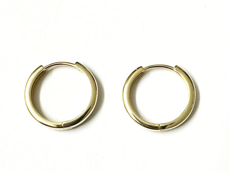 A Yellow Plated Silver 18mm Hoop Earring